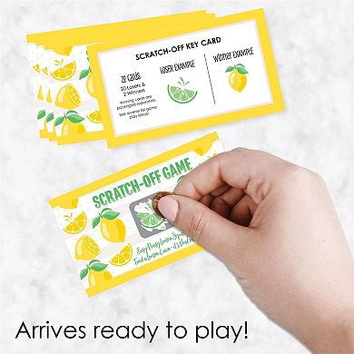 Big Dot Of Happiness So Fresh Lemon - Citrus Lemonade Party Game Scratch Off Cards - 22 Count
