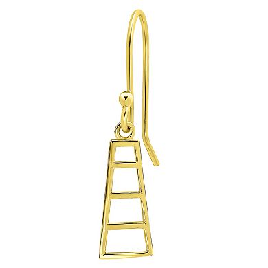 Aleure Precioso Sterling Silver Ladder Design Drop Earrings