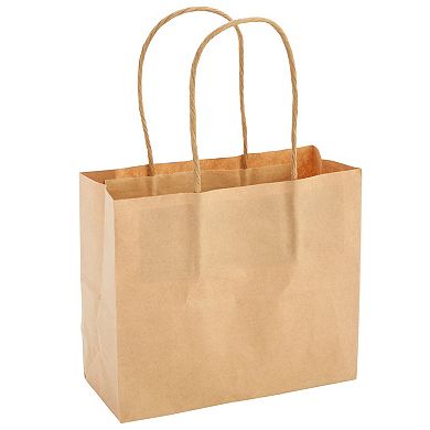 50 Pack Small Kraft Paper Gift Bags With Handle For Birthday Party, (6 X 5")