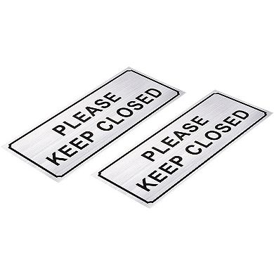 2-pack Please Keep Closed Gate Signs Property For Business Home - 7.87" X 3.6"