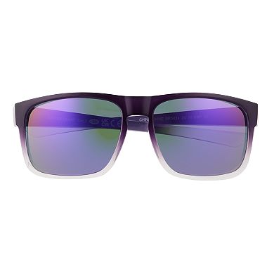 Men's Cali Blue Plastic Way With Purple Mirror Lens Sunglasses