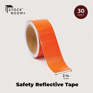 Neon Orange Reflective Tape - 2 In X 30 Ft Outdoor Reflector Safety Roll