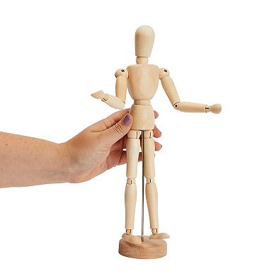 2 Pack Drawing Wooden Mannequin Figures For Artist, Posable Body Model, 12 In