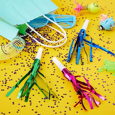 50 Pack Party Noise Makers, Foil Party Blowers, New Years Party Favors, 5 Colors