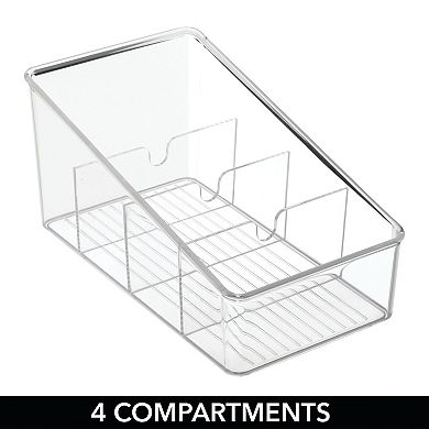 mDesign Linus Plastic Kitchen Pantry Food Packet Storage Organizer Bin Caddy