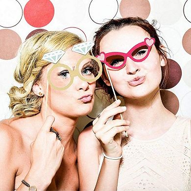 72 Pc Wedding Photo Booth Props For Bridal Shower, Bachelorette Party, Selfies