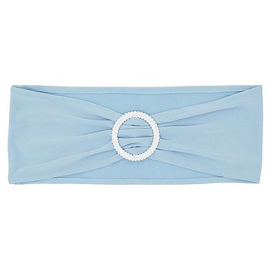 Light Blue Chair Sashes For Wedding, Fits 13.5 To 16.5 Inch Chair Back (50 Pack)