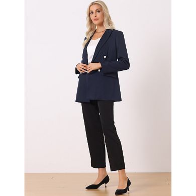 Work Office Business Casual Blazers For Women's Lapel Collar Dressy Casual Suit Jacket