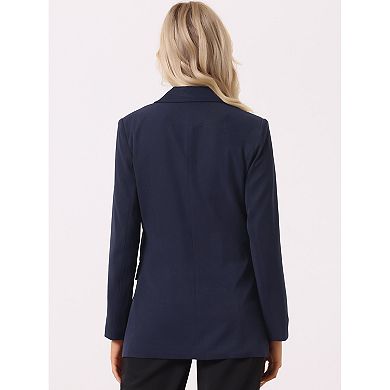 Work Office Business Casual Blazers For Women's Lapel Collar Dressy Casual Suit Jacket