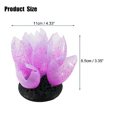 Glowing Aquarium Lotus Flower Decor Fluorescence Floating Aquatic Artificial Plant