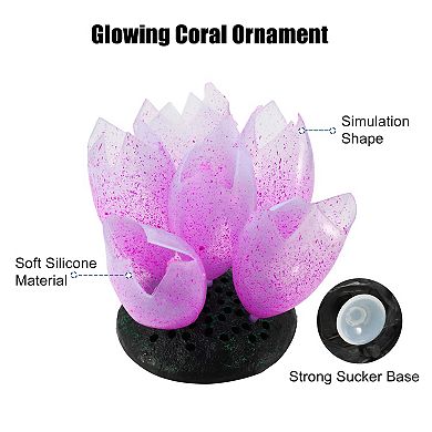 Glowing Aquarium Lotus Flower Decor Fluorescence Floating Aquatic Artificial Plant