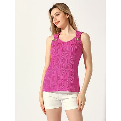Women's Summer Tank Top Casual Strap Tops Loose Fit Trendy Sleeveless T Shirts