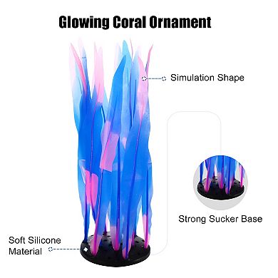 Soft Silicone Glowing Aquatic Artificial Seaweed Aquarium Kelp For Fish Tank Decoration