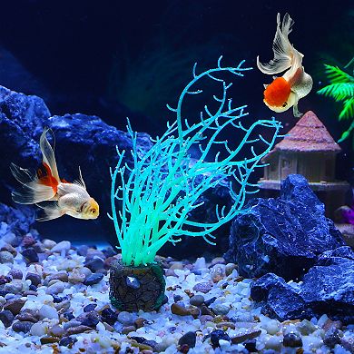 Soft Silicone Glowing Aquarium Tree Coral Aquatic Artificial Coral For Fish Tank Decoration