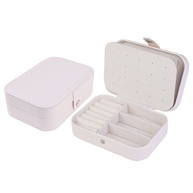 Travel Jewelry Box For Women Leather Jewelry Case Storage Display Holder