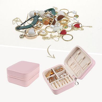 Travel Jewellery Storage Box Small Portable Jewellery Organizer Case Birthday Gifts