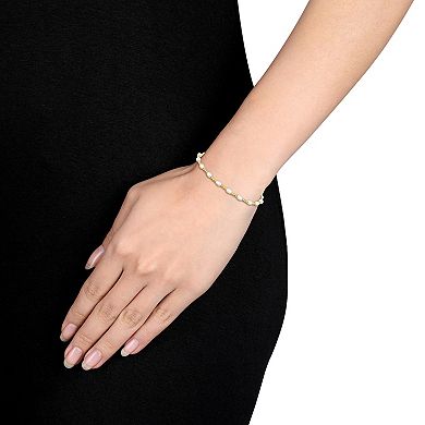 Stella Grace 18k Gold Over Silver Freshwater Cultured Pearl & Ball Bead Station Bracelet