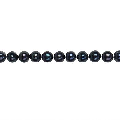 Stella Grace Men's Freshwater Black Cultured Pearl Bracelet