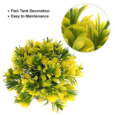 1 Pcs Fish Tank Plants Decorations Artificial Aquarium Grass Ball 3.94"x4.53"