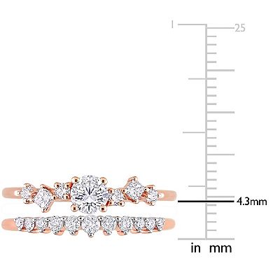 Stella Grace 14k Rose Gold 3/4 Carat T.W. Diamond Bridal Ring Set