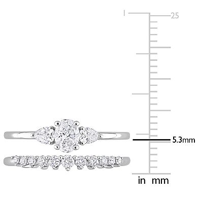 Stella Grace 14k White Gold 3/4 Carat T.W. Diamond Bridal Ring Set