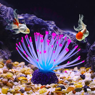 Soft Silicone Glowing Aquarium Anemone Aquatic Artificial Coral For Fish Tank Decoration
