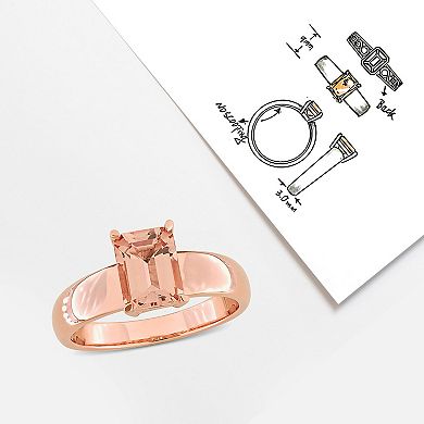 Stella Grace 14k Rose Gold Morganite Solitaire Ring