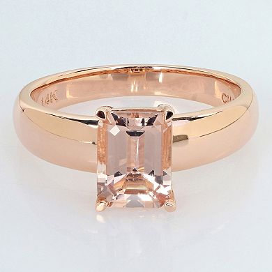 Stella Grace 14k Rose Gold Morganite Solitaire Ring