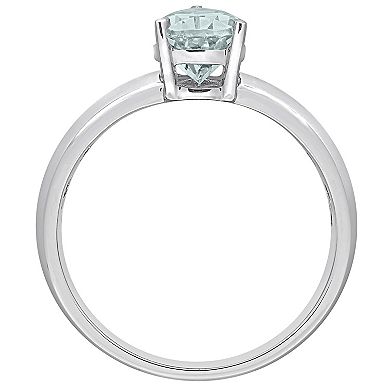 Stella Grace 14k White Gold Aquamarine Teardrop Ring