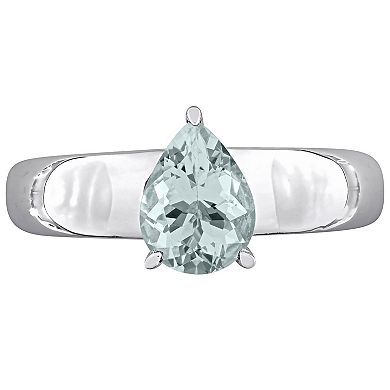 Stella Grace 14k White Gold Aquamarine Teardrop Ring