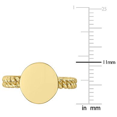 Stella Grace 14k Gold Disc Braided Ring