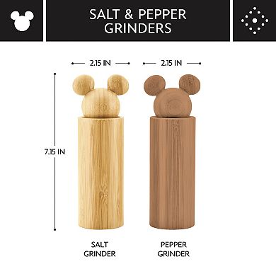 Disney Home Monochrome Bamboo Salt and Pepper Grinders