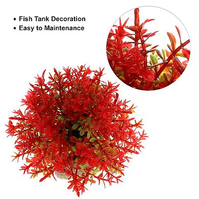 1 Pcs Fish Tank Plants Decorations Artificial Aquarium Grass Ball 3.74"x3.74"