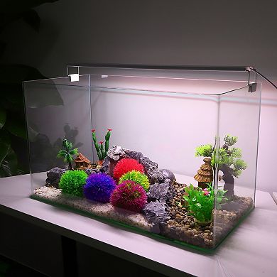 1 Pcs Fish Tank Plants Decorations Artificial Aquarium Grass Ball 3.35"x3.74"