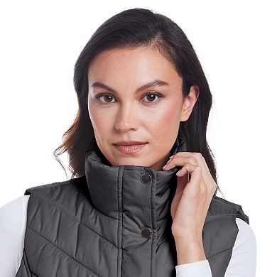 Women's Weathercast Mixed Quilted Longline Vest