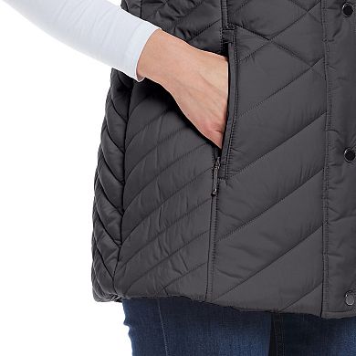 Women's Weathercast Mixed Quilted Longline Vest