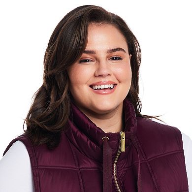 Plus Size Weathercast Box Quilted Longline Puffer