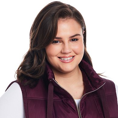 Plus Size Weathercast Box Quilted Longline Puffer