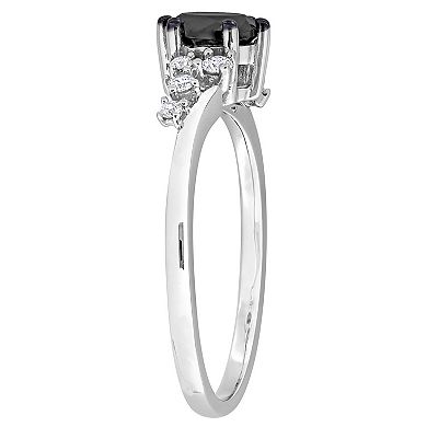 Stella Grace 14k White Gold 3/4 Carat T.W. Black & White Diamond Engagement Ring