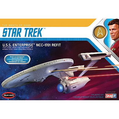 Round 2 Polar Lights Star Trek U.S.S. Enterprise Refit: Wrath of Khan Edition Scale Model Kit