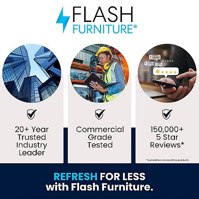 Flash Furniture Lyla 2 pc Commercial Grade High Back Barstools 