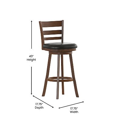 Flash Furniture Zerrick Commercial Grade Ladderback Barstool 