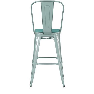 Flash Furniture Carly Commercial Grade High Metal Indoor / Outdoor Bar Stool