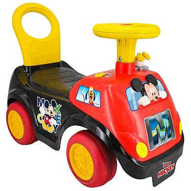 Disney's Mickey Mouse Lights 'N' Sounds Ride-On Push Toy Car by Kiddieland
