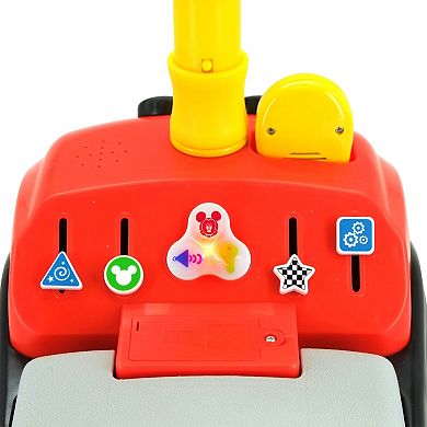 Disney's Mickey Mouse Toddler Foldable Handle Ride-On Foot-to-Floor Vehicle with Interactive Dashboard, Sounds, & Toy Phone by Kiddieland