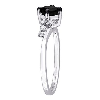 Stella Grace 14k White Gold 3/4 Carat T.W. Black & White Diamond Vintage Ring