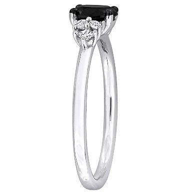 Stella Grace 14k White Gold 3/4 Carat T.W. Black & White Diamond 7-Stone Ring