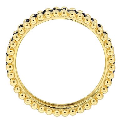 Stella Grace 14k Gold 3/5 Carat T.W. Black Diamond Eternity Ring
