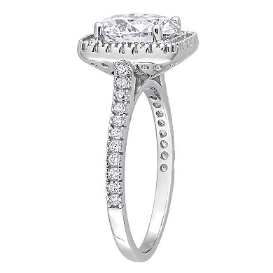 Stella Grace Sterling Silver Cubic Zirconia Halo Engagement Ring