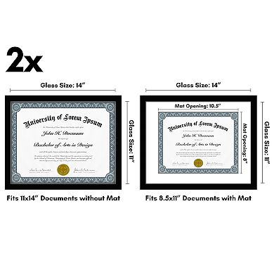 Americanflat Diploma Frames 2 Pack